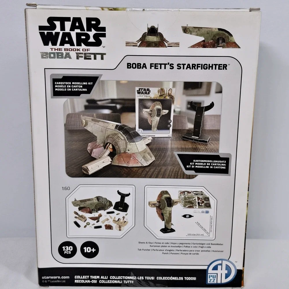 Star‎ Wars Boba Fett Starfighter 4D Precision 3D Model Kit 130 Pcs New 1:60